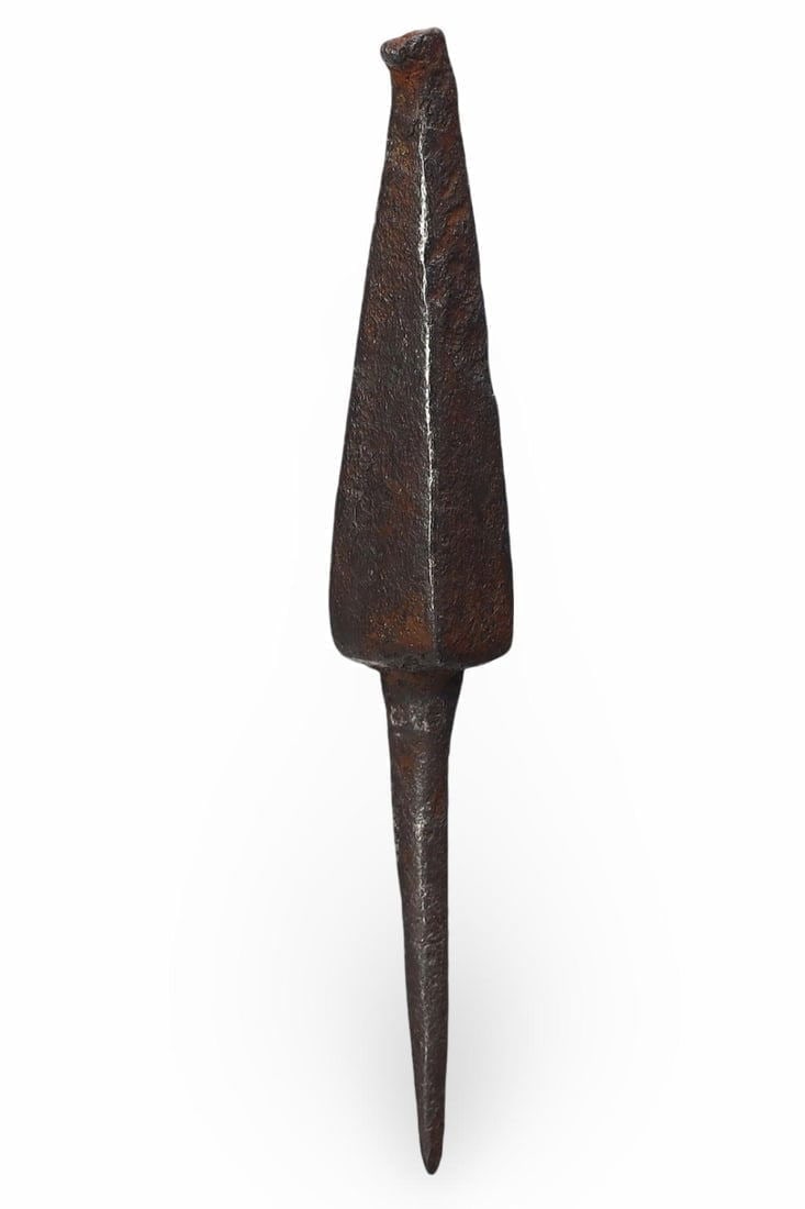 Ancient Roman Iron Arrowhead Square-Headed Pointed Tang, 2nd-3rd Century A.D. (1 of 2)