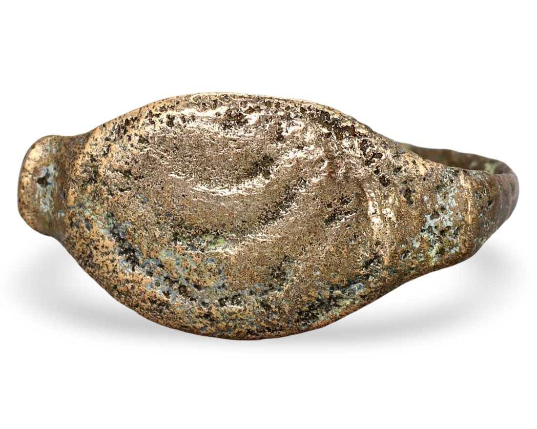 Authentic Ancient Medieval European Viking Era Bronze Ring: **Dimension information at the bottom section after Condition** Welcome to the No Reserve Ancient Relics & Rare Artifacts auction, where history comes alive through an extraordinary collection of trea
