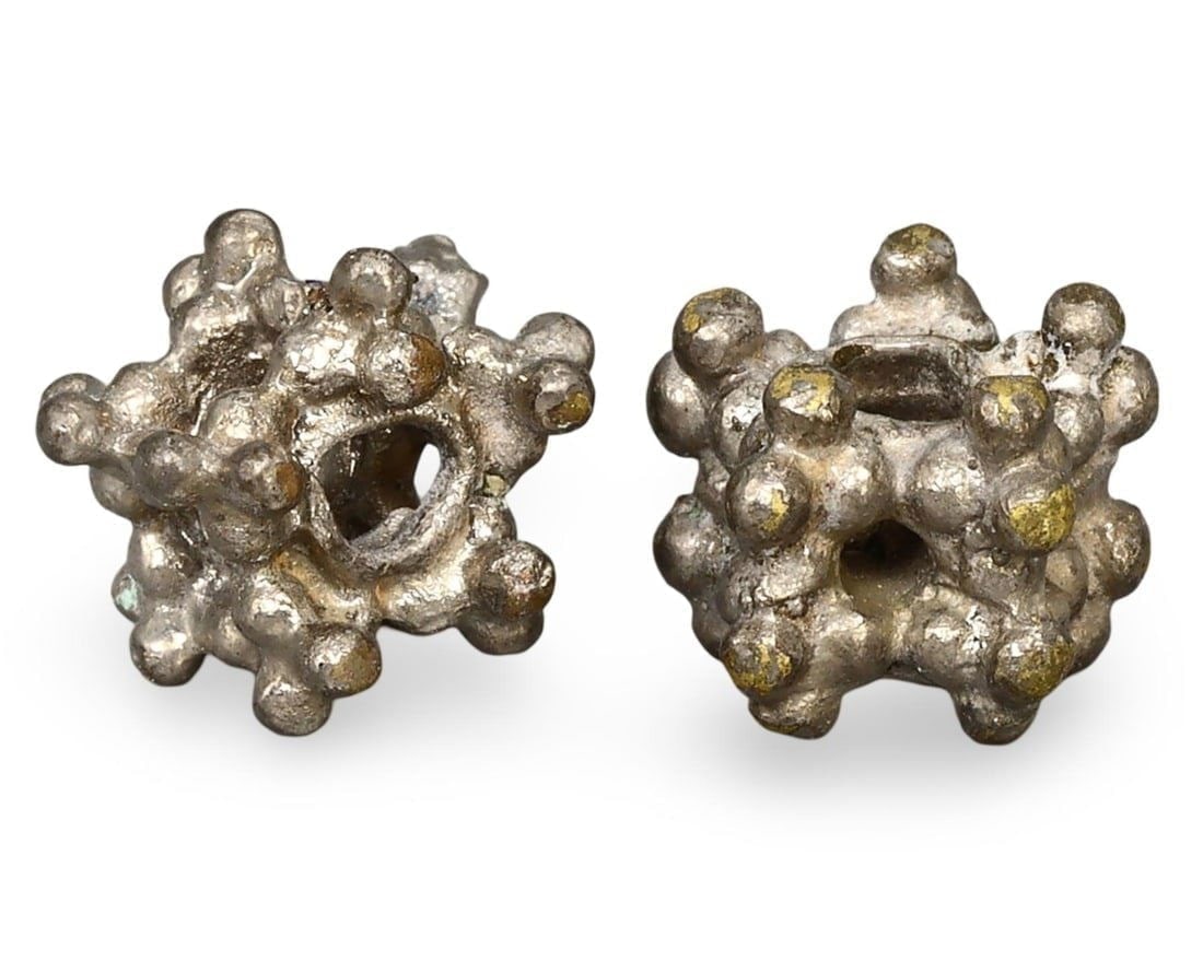 Medieval Eastern European Origin Viking Period Hacksilver Beads with Geometric Pseudo-Granulation: **Dimension information at the bottom section after Condition** Welcome to the No Reserve Ancient Relics & Rare Artifacts auction, where history comes alive through an extraordinary collection of trea