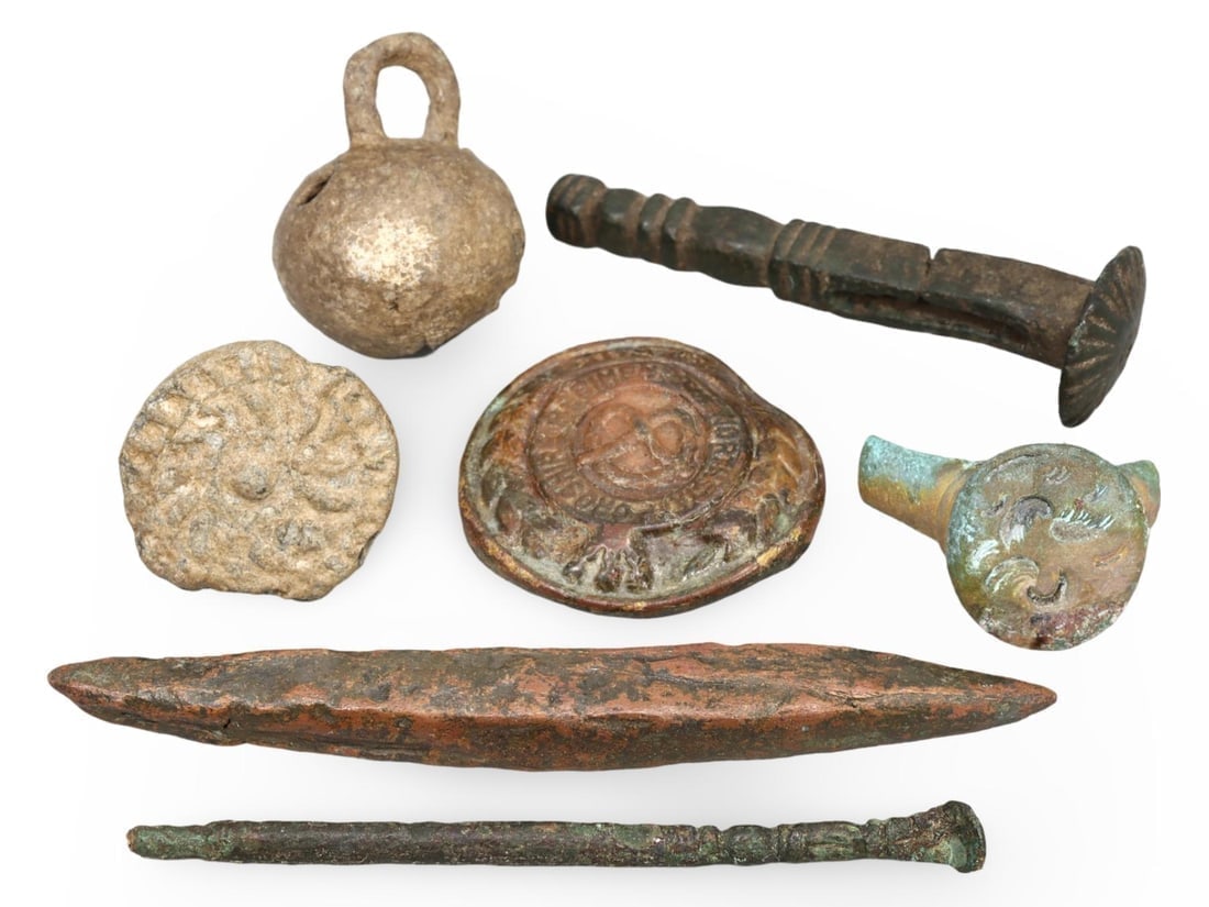 Assorted Ancient and Medieval Relic Collection: Coins, Artifacts, and Metalwork (1 of 1)