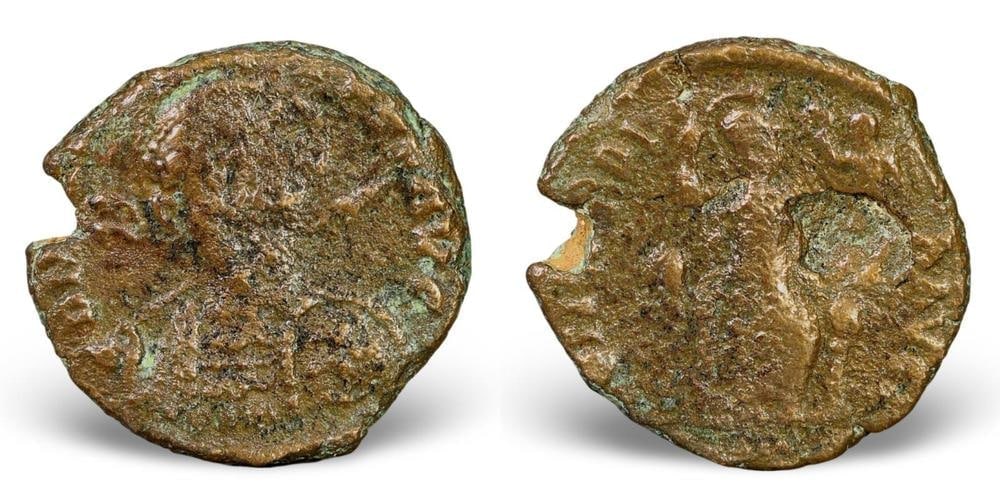 Authentic Early Byzantine Bronze Coin Ancient Christian Empire Currency Artifact: **Dimension information at the bottom section after Condition** Welcome to the No Reserve Ancient Relics & Rare Artifacts auction, where history comes alive through an extraordinary collection of trea