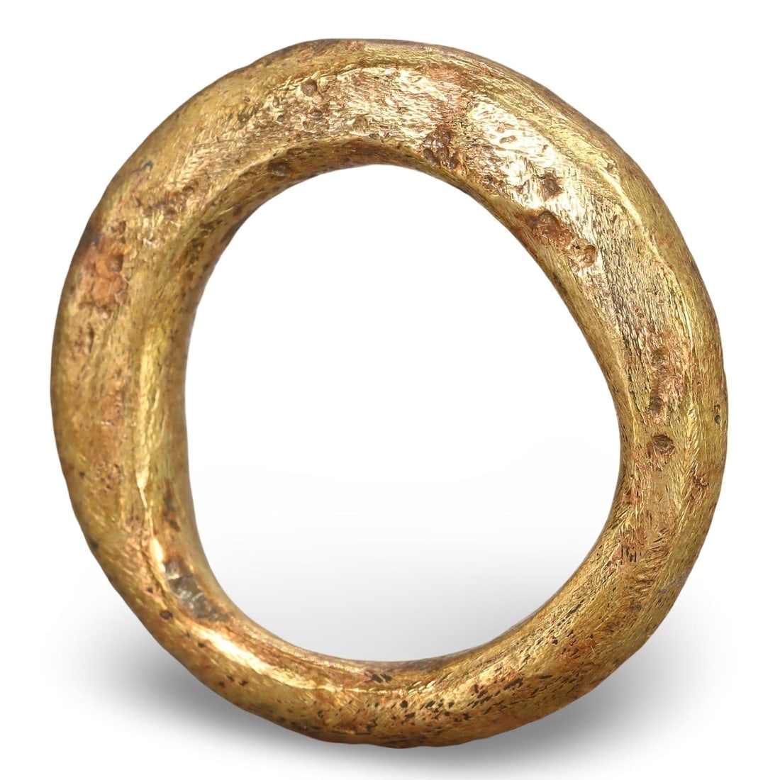 Authentic Ancient Medieval Viking / Celtic / Anglo-Saxon Bronze Ring, US10.25 (1 of 2)