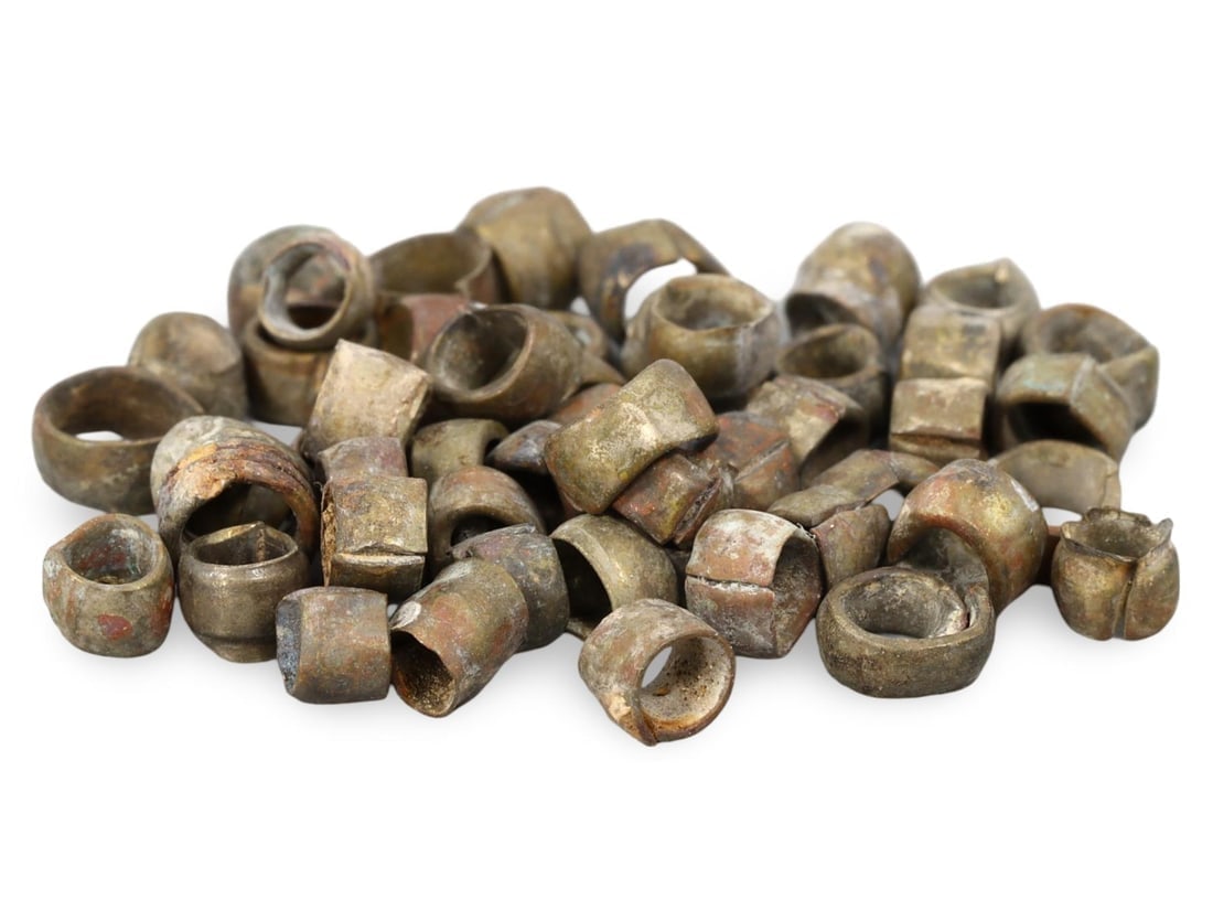 Ancient Medieval Viking Era Silver Jewelry Beads Components, 9th-13th Century: **Dimension information at the bottom section after Condition** Welcome to the No Reserve Ancient Relics & Rare Artifacts auction, where history comes alive through an extraordinary collection of trea