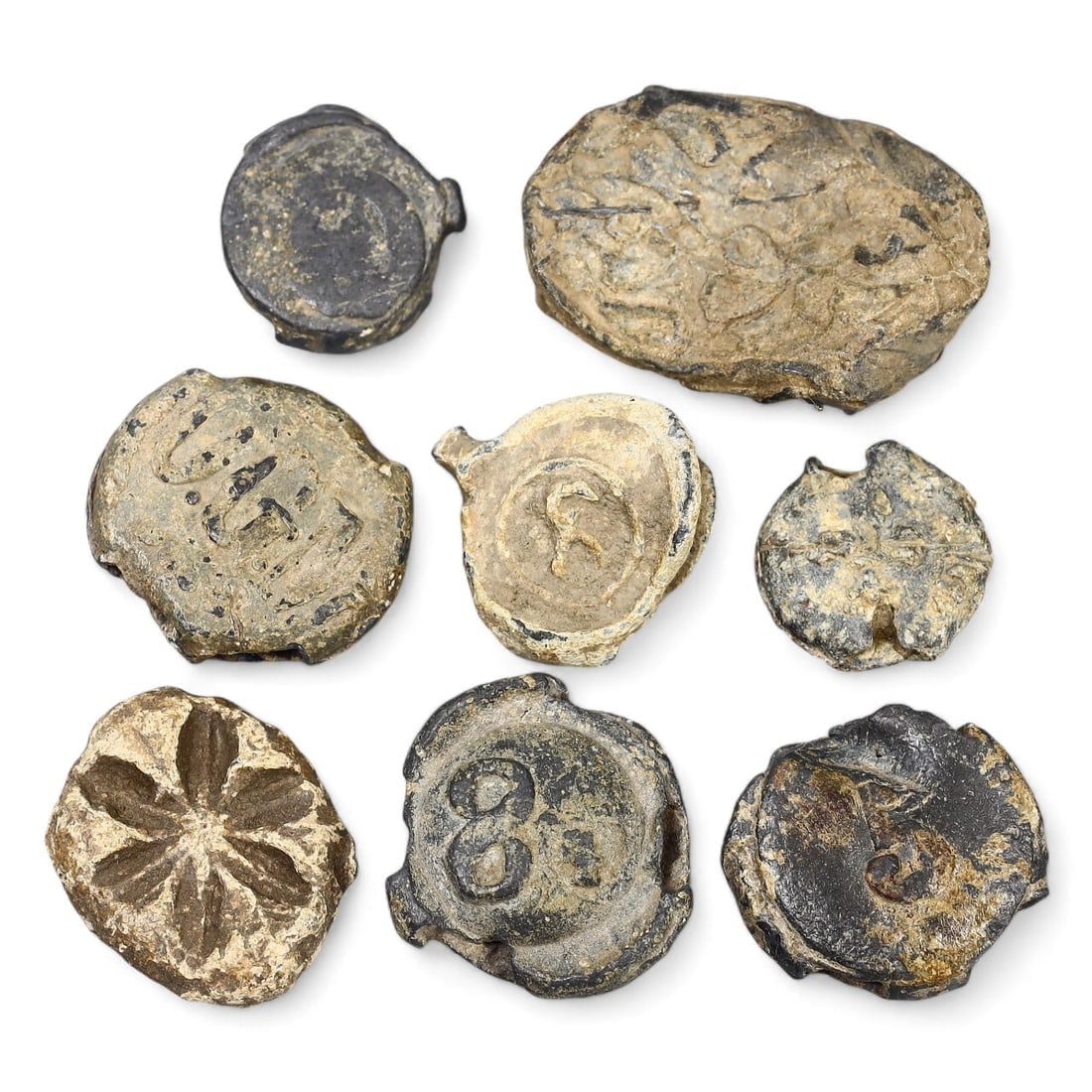 Assorted Ancient Decorative Impressions Lead Seals Collection (1 of 1)