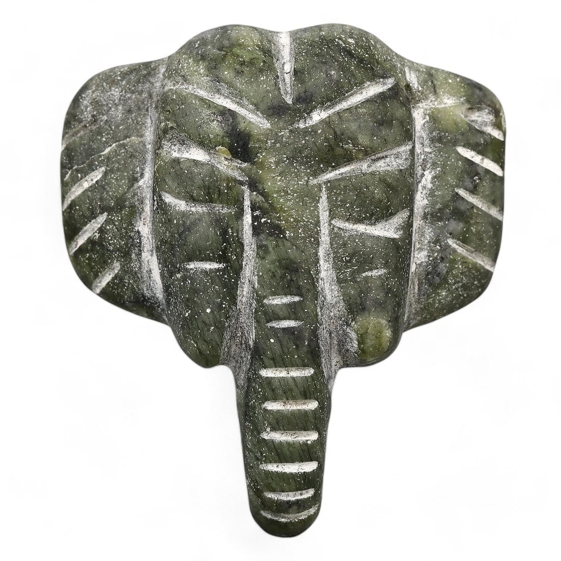 Indo-Pacific Hand Carved Serpentine Symbol of Strength and Wisdom Elephant Amulet: **Dimension information at the bottom section after Condition** Welcome to the No Reserve Ancient Relics & Rare Artifacts auction, where history comes alive through an extraordinary collection of trea