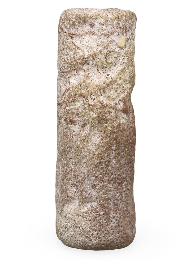 Ancient Early Medieval Sino-Siberian Cylindrical Amulet, 5th-10th Century: **Dimension information at the bottom section after Condition** Welcome to the No Reserve Ancient Relics & Rare Artifacts auction, where history comes alive through an extraordinary collection of trea