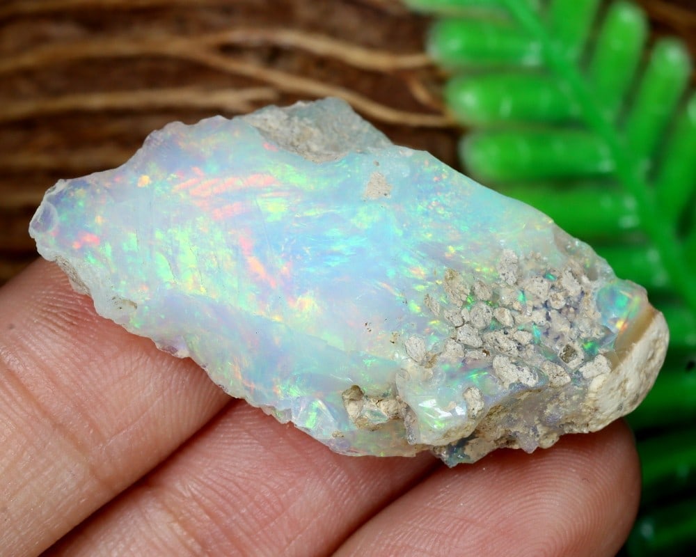 24Ct Natural Ethiopian Welo Opal Rough Facet Grade with Brilliant Iridescent Colors (1 of 4)