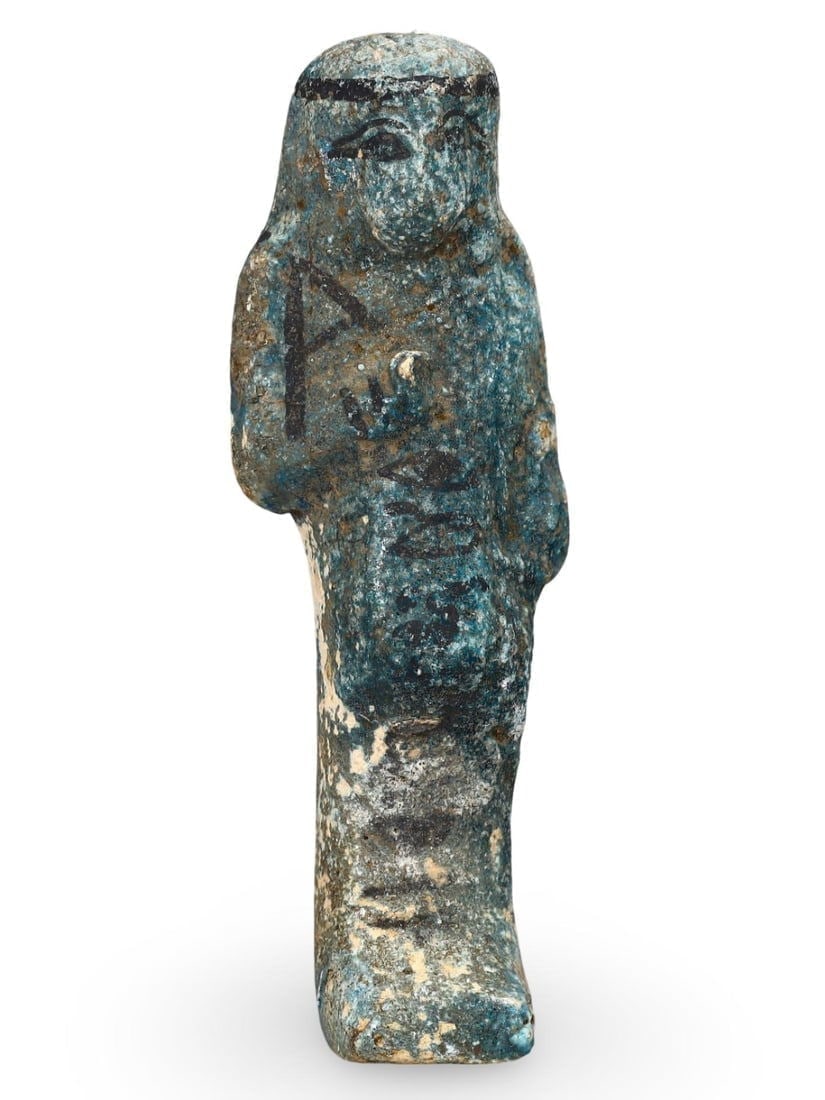 4.5x1.5 inches Post Medieval Egyptian Grand Tour Ushabti Figurine, 19th Century: **Dimension information at the bottom section after Condition** Welcome to the No Reserve Ancient Relics & Rare Artifacts auction, where history comes alive through an extraordinary collection of trea
