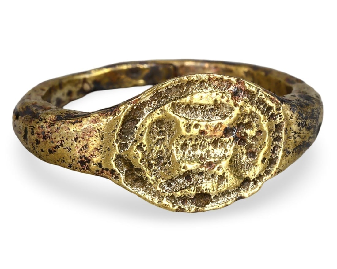 Authentic Ancient Medieval European Viking Era Bronze Ring (1 of 3)