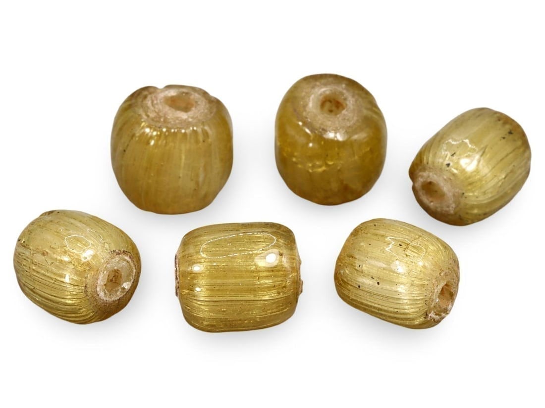 Post Medieval Gold Leaf Glass Beads in Hellenistic Style, 19th-20th Century Ornament (1 of 1)