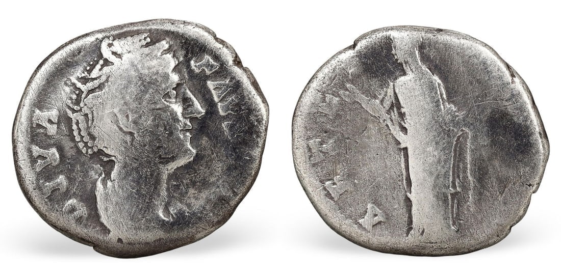 Authentic Ancient Roman Silver Denarius Coin, 17mm (2.61g), Emperor's Currency: **Dimension information at the bottom section after Condition** Welcome to the No Reserve Ancient Relics & Rare Artifacts auction, where history comes alive through an extraordinary collection of trea