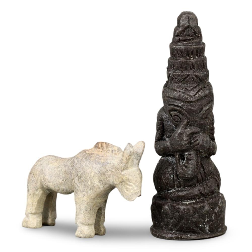 Ancient Roman Carved Figures of Deity and Donkey in Limestone: **Dimension information at the bottom section after Condition** Welcome to the No Reserve Ancient Relics & Rare Artifacts auction, where history comes alive through an extraordinary collection of trea