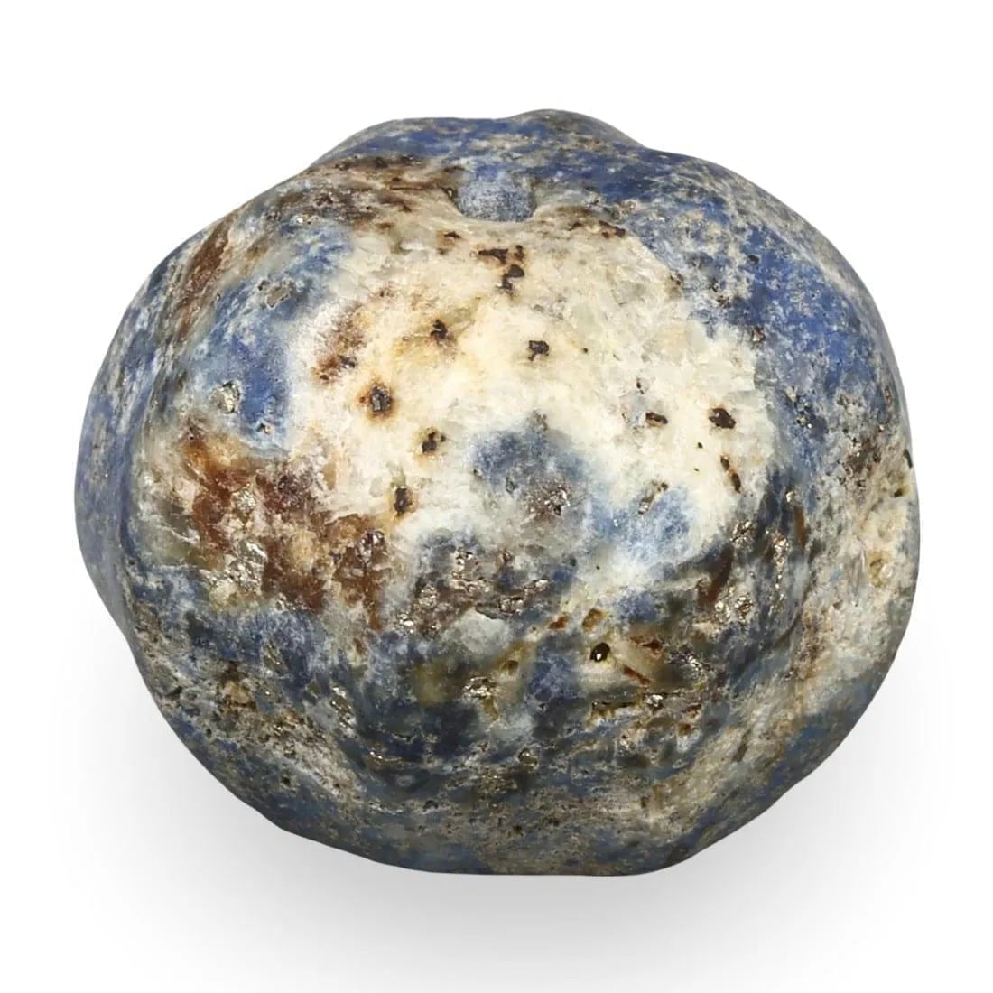 Neo-Babylonian Carved Lapis Lazuli Bead, Ancient Mesopotamian Period Relic: **Dimension information at the bottom section after Condition** Welcome to the No Reserve Ancient Relics & Rare Artifacts auction, where history comes alive through an extraordinary collection of trea