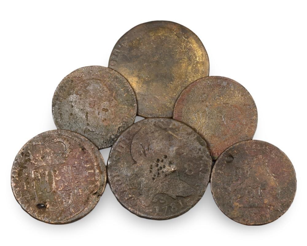 Authentic Medieval Spanish Period Bronze Coins Collection Spanish Empire Era (1 of 1)
