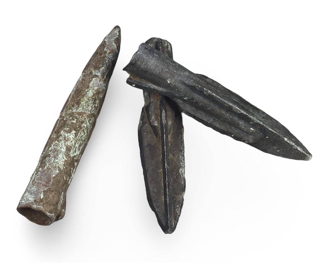 Scythian Bronze Arrow Tips Ancient Nomadic Weapon Artifacts (1 of 1)