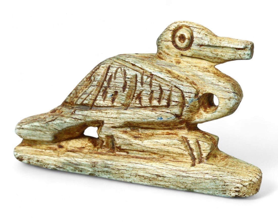 Antique Post Medieval Egyptian Grand Tour Bird Duck Figurine: **Dimension information at the bottom section after Condition** Welcome to the No Reserve Antique Treasures Auction S2, where history comes alive through an extraordinary collection of treasures spann
