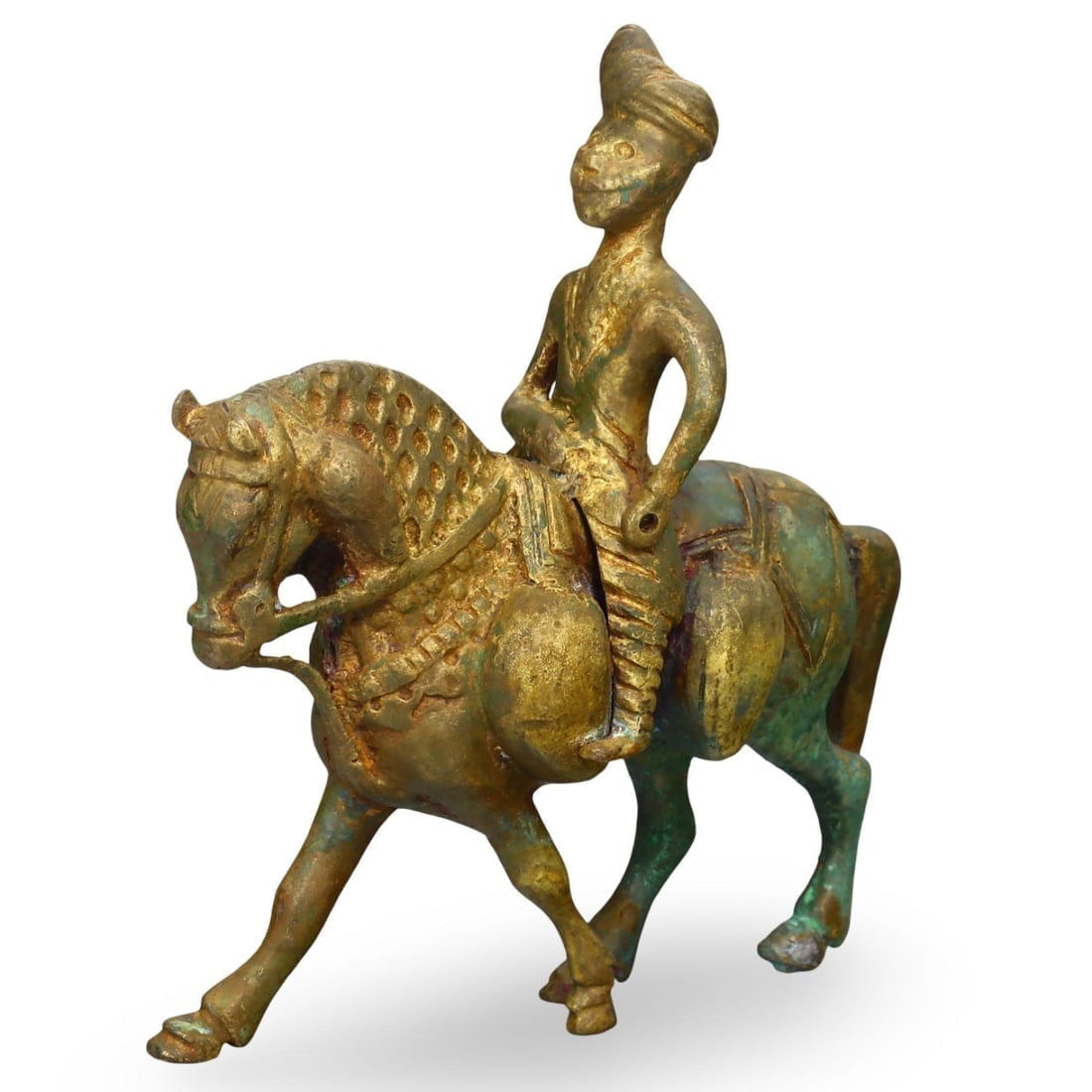 Post Medieval South Asian Man Riding Horse Figurine, 17th-20th Century (1 of 3)