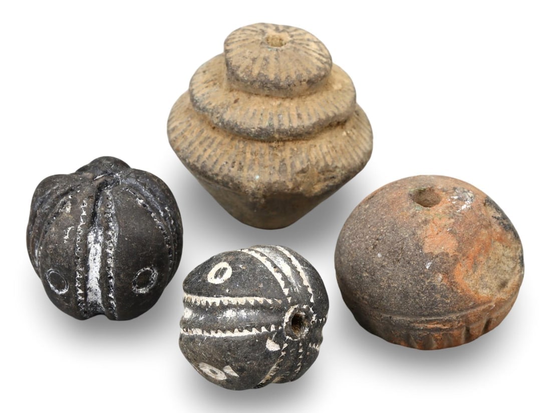 Rare Indus Valley Etched Black Stone Beads, Early Civilization Artifacts (1 of 1)