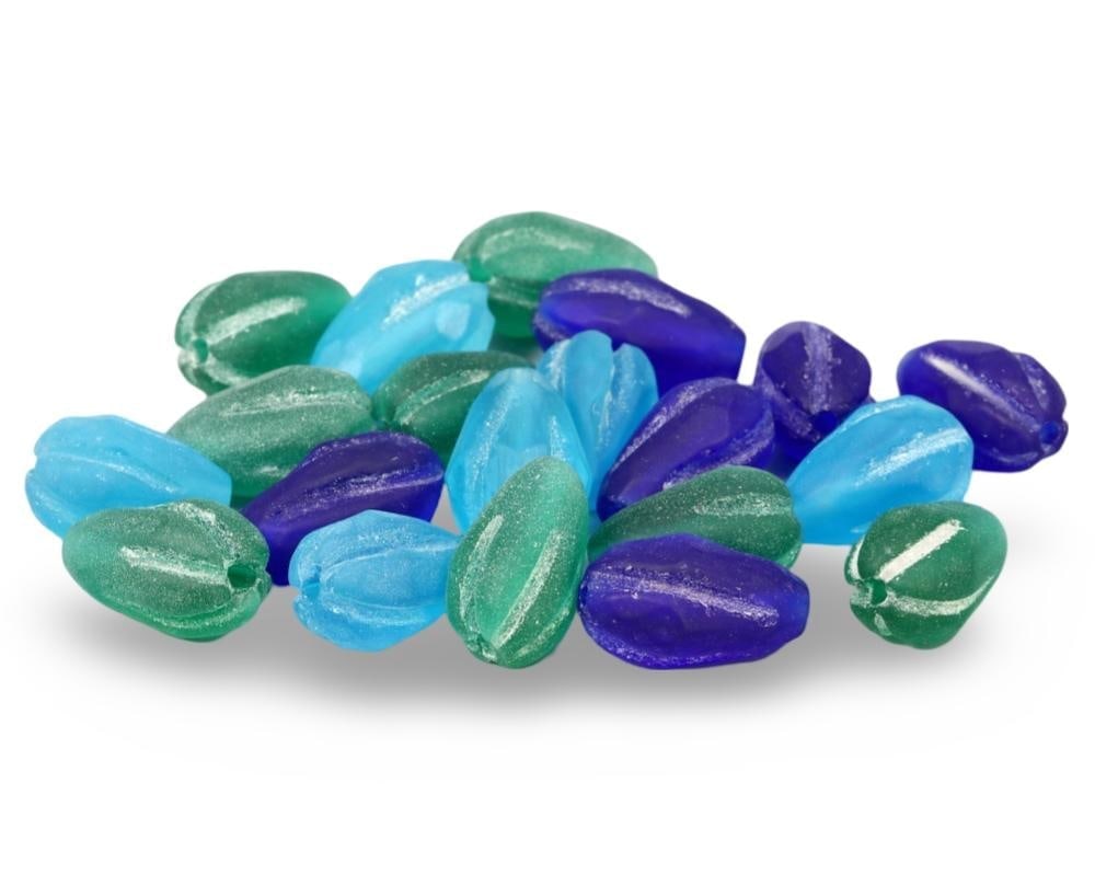 Bright and Colorful Vintage Carved Glass Beads Perfect for Jewelry Crafting: **Dimension information at the bottom section after Condition** Welcome to the No Reserve Antique Treasures Auction, where history comes alive through an extraordinary collection of treasures spanning