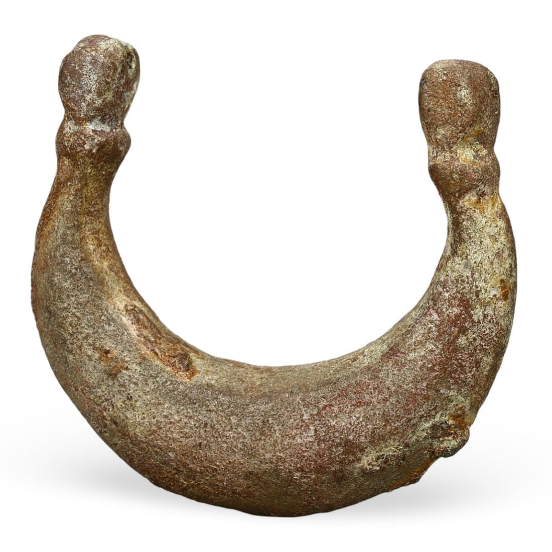 Ancient Roman Crescent Shaped Bronze Lunula Amulet Pendant (1 of 2)