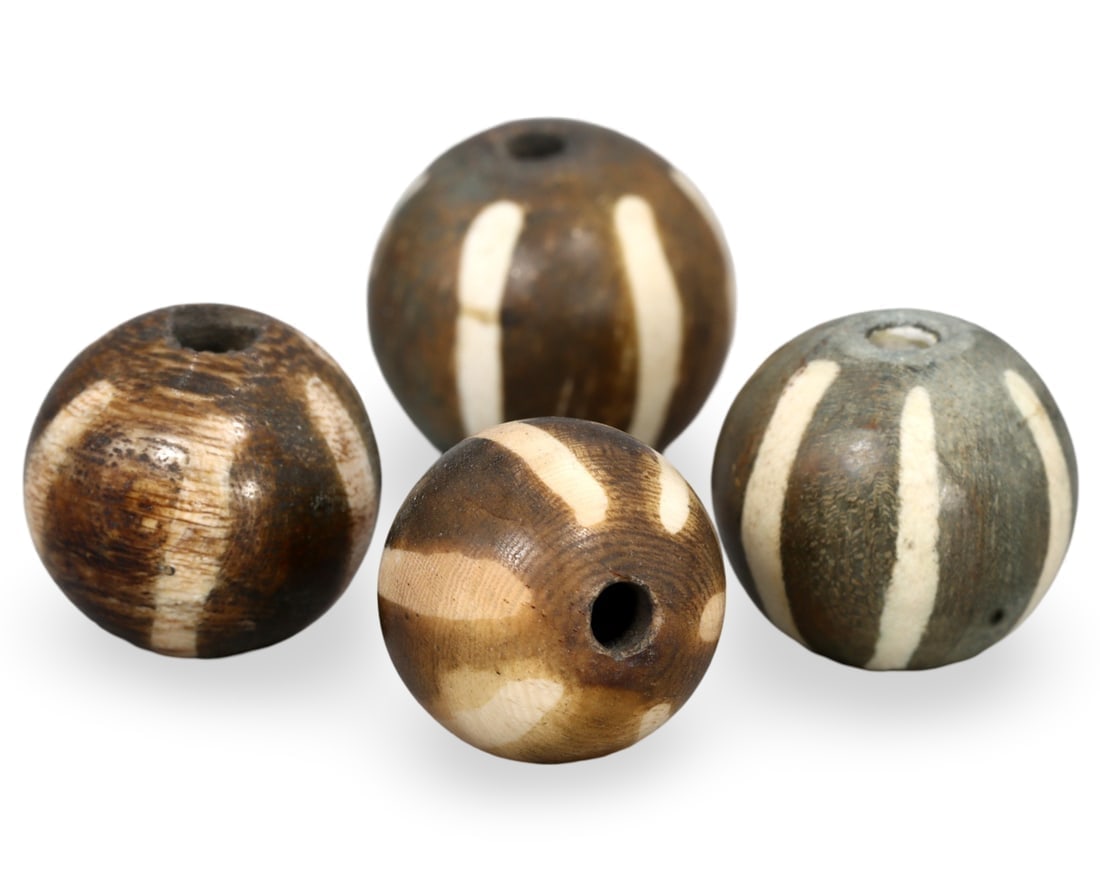 Lot of Ancient Medieval Pyu Pumtek Etched Shaped Beads, 9th-13th Century: **Dimension information at the bottom section after Condition** Welcome to the No Reserve Antique Treasures Auction, where history comes alive through an extraordinary collection of treasures spanning