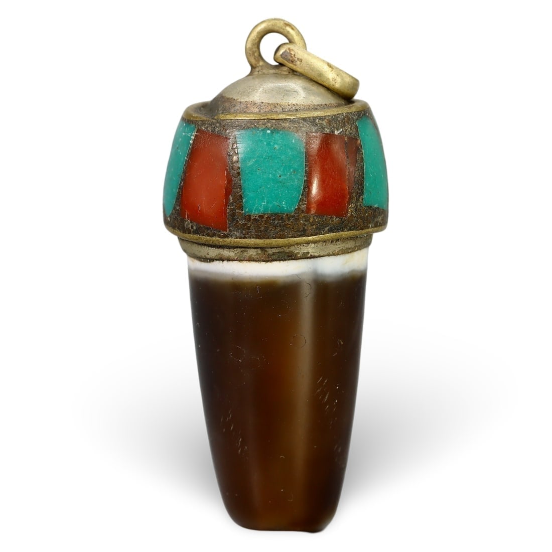 Post Medieval Sino-Tibetan Agate Dzi Bead Pendant, 16th-19th Century (1 of 1)