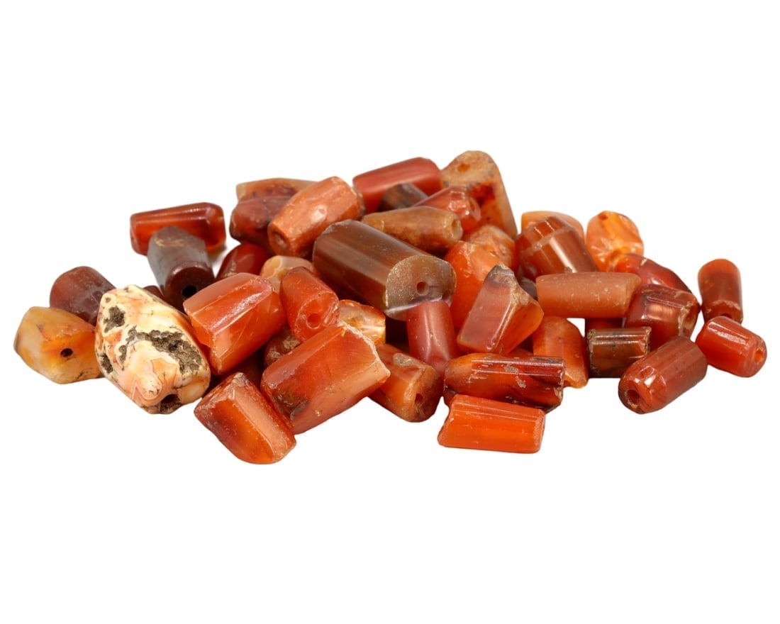 Group of Western Asian Carnelian Beads, Ancient Relics in Multiple Shapes (1 of 1)