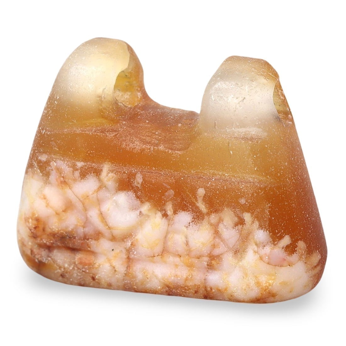 Ancient Medieval Sino-Siberian Carnelian Amulet Bead, 9th-13th Century: **Dimension information at the bottom section after Condition** Welcome to the No Reserve Antique Treasures Auction, where history comes alive through an extraordinary collection of treasures spanning