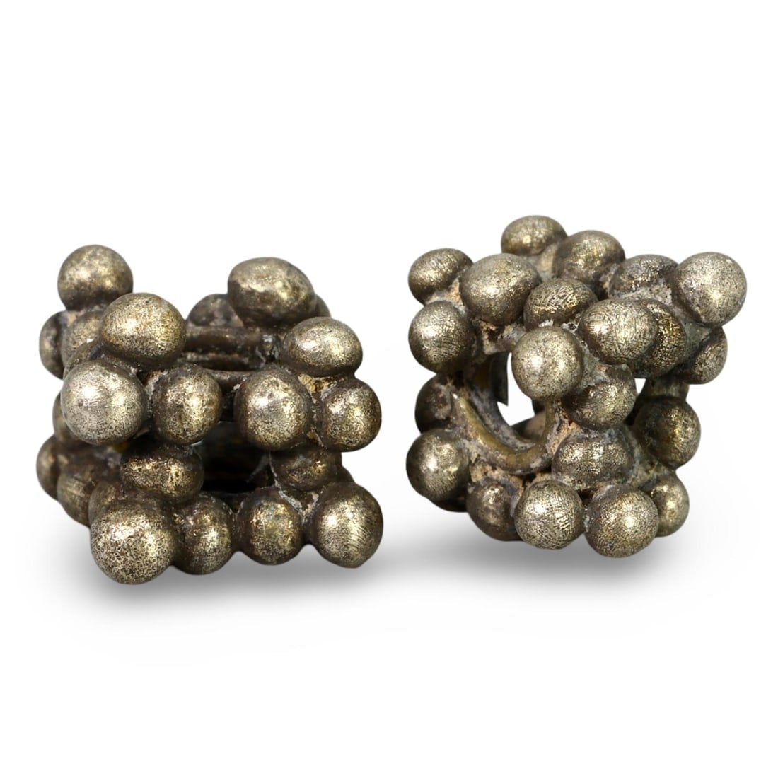 Ancient Medieval Viking Era Silver Jewelry Beads Components, 9th-13th Century: **Dimension information at the bottom section after Condition** Welcome to the No Reserve Antique Treasures Auction, where history comes alive through an extraordinary collection of treasures spanning