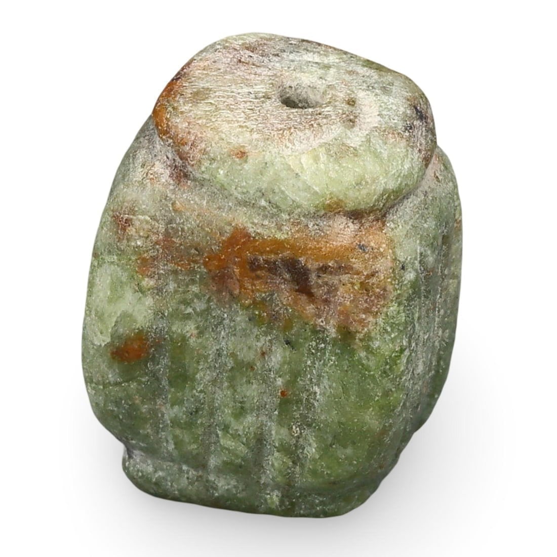 Ancient Middle Medieval Eurasian Steppe Aventurine Jade Bead, 11th-13th Century: **Dimension information at the bottom section after Condition** Welcome to the No Reserve Antique Treasures Auction, where history comes alive through an extraordinary collection of treasures spanning