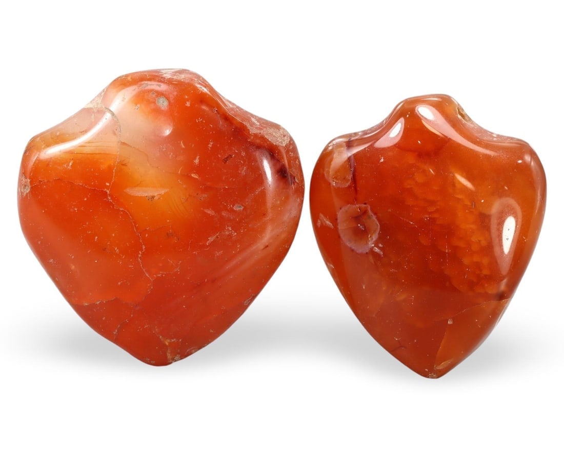 Ancient Carnelian Amulet Beads from Indus Valley Civilization: **Dimension information at the bottom section after Condition** Welcome to the No Reserve Antique Treasures Auction, where history comes alive through an extraordinary collection of treasures spanning