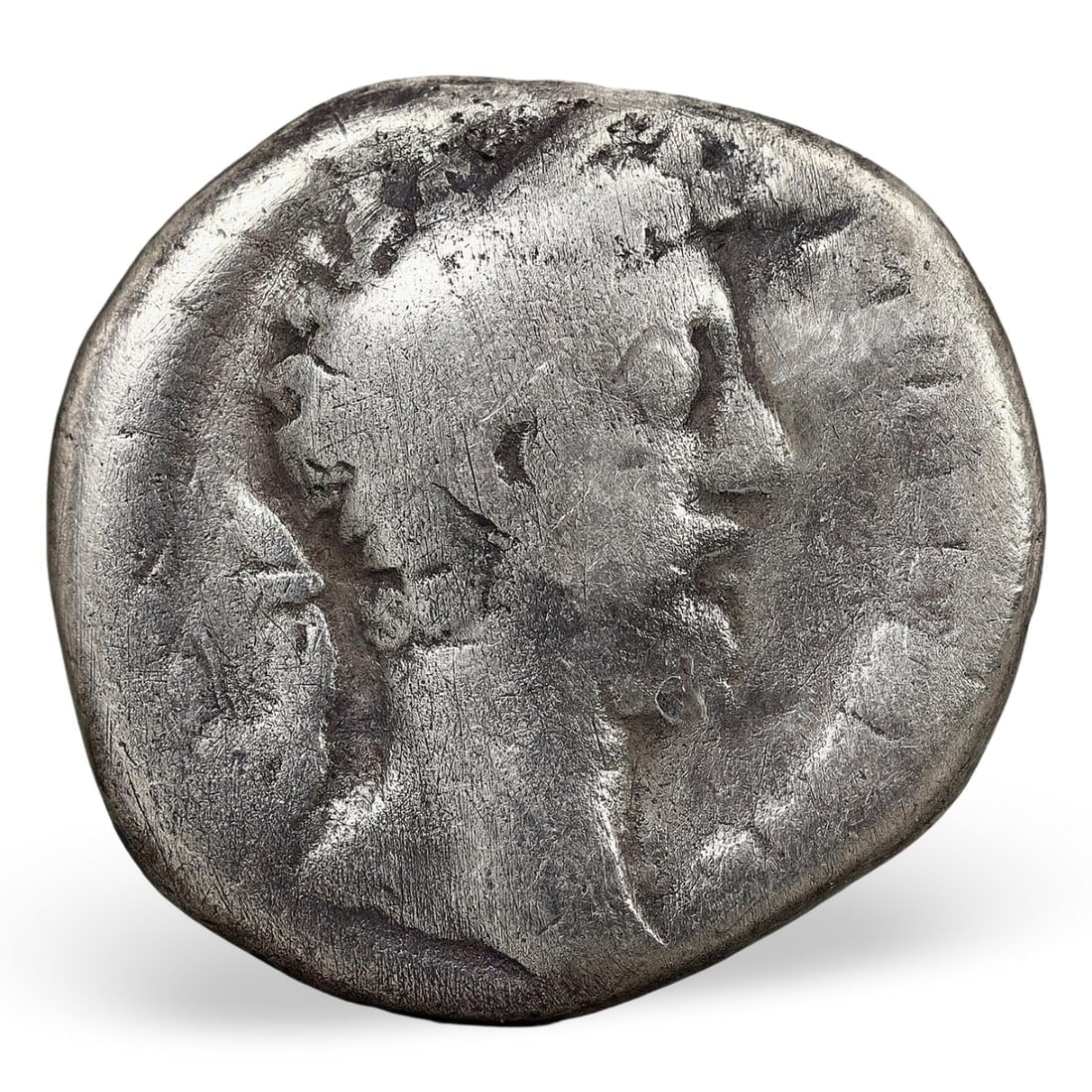 Authentic Ancient Roman Imperial Rome Portrait Relic Silver Denarius Coin (17mm, 3.04g): **Dimension information at the bottom section after Condition** Welcome to the No Reserve Antique Treasures Auction, where history comes alive through an extraordinary collection of treasures spanning