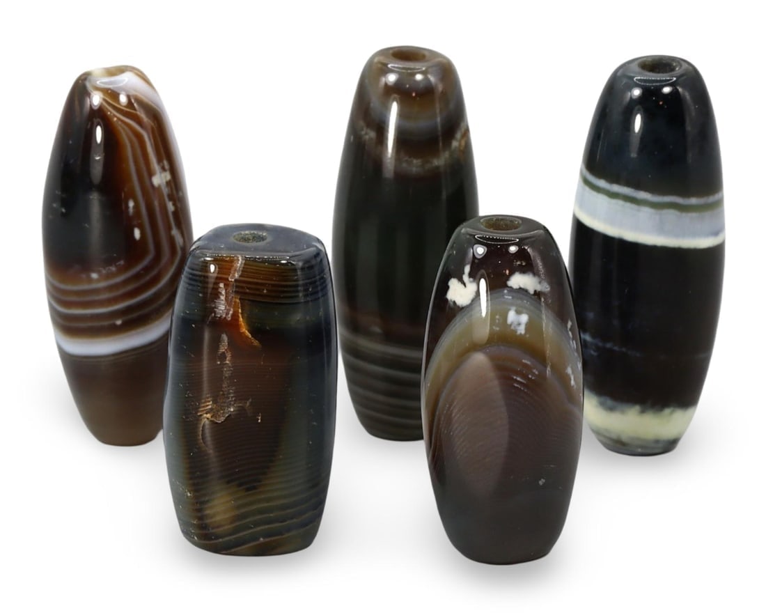 Exquisite Himalayan Sacred Relics of Sino Tibetan Tribal Agate Beads: **Dimension information at the bottom section after Condition** Our highly anticipated Antique Auction, "Treasures of the Ancient and Medieval World," offering an unparalleled opportunity for collecto