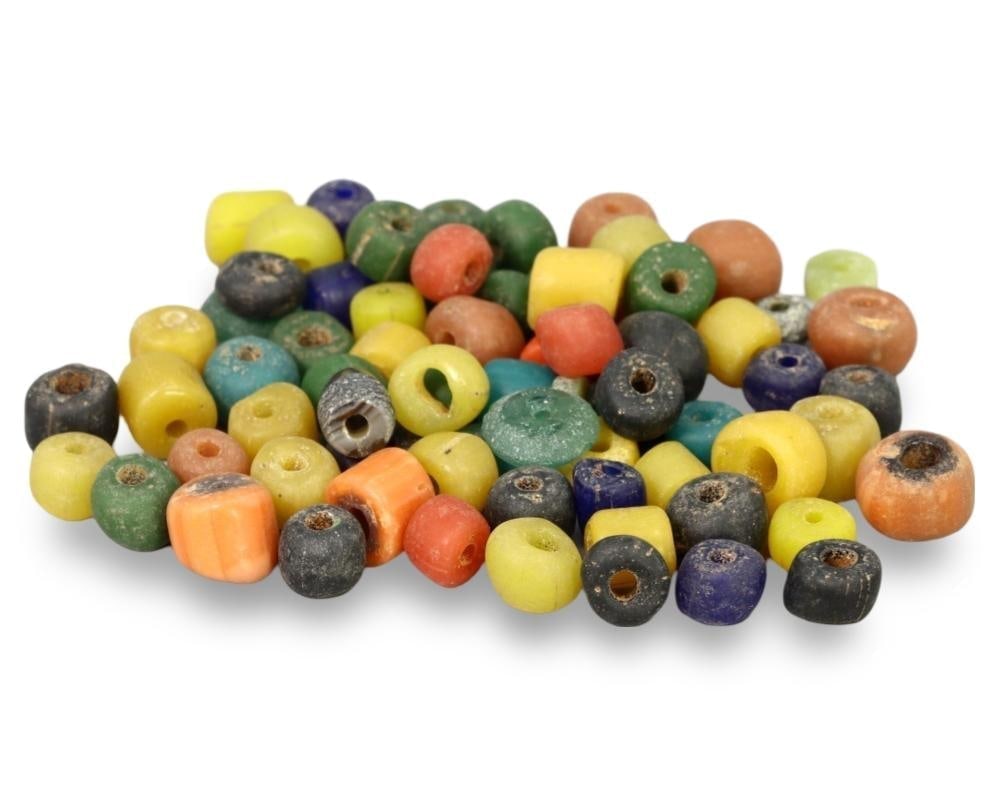 Ancient Islamic Multicolored Glass Beads Collection 10th-12th Century (1 of 1)