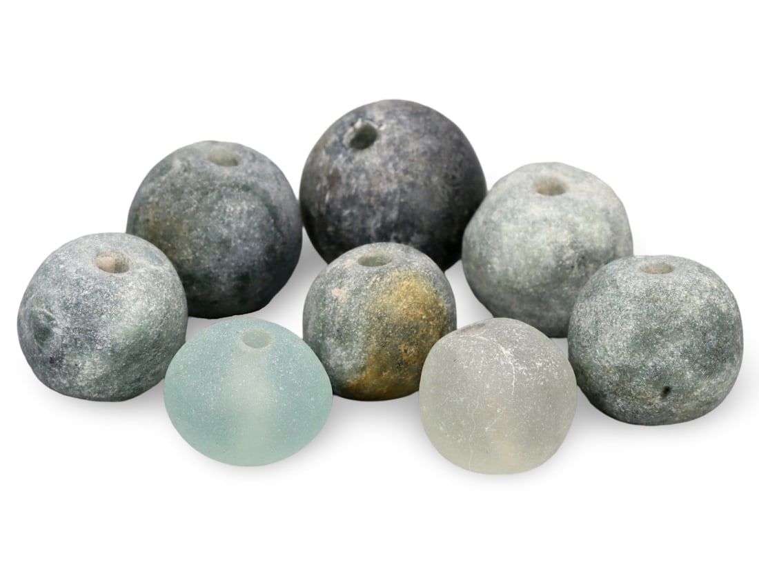 Antique Mediterranean Sphericl Quartz Beads: **Dimension information at the bottom section after Condition** Our highly anticipated Antique Auction, "Treasures of the Ancient and Medieval World," offering an unparalleled opportunity for collecto