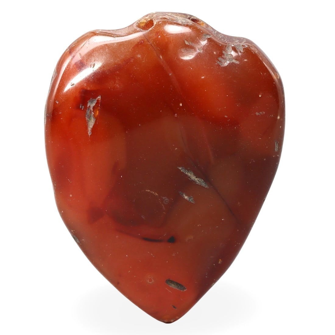Egyptian Red Agate Heart-Shaped Protection Amulet, Ancient Symbolic Relic: **Dimension information at the bottom section after Condition** Our highly anticipated Antique Auction, "Treasures of the Ancient and Medieval World," offering an unparalleled opportunity for collecto
