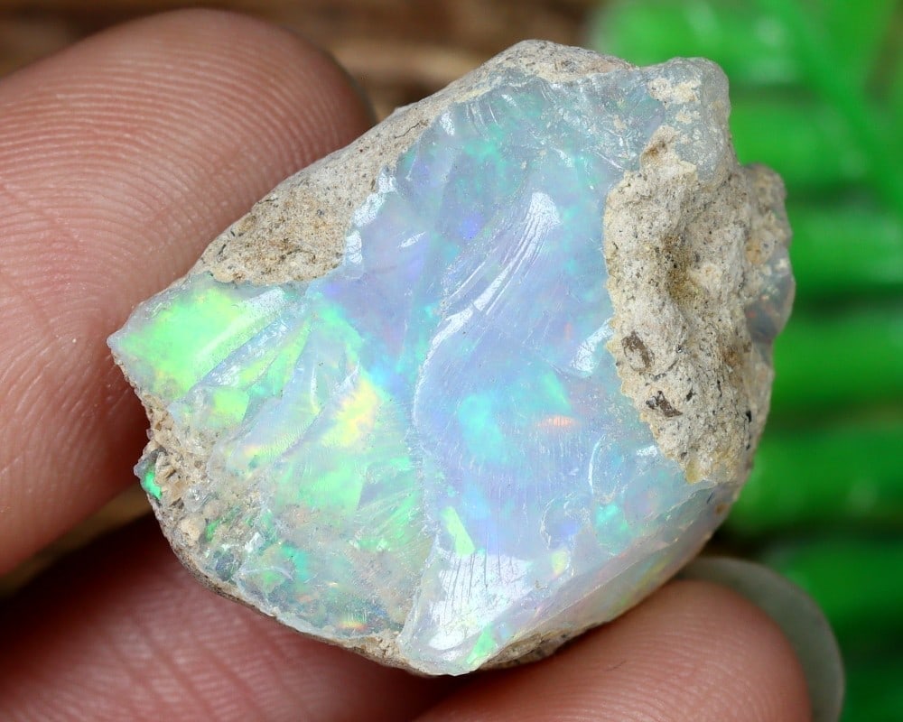 18.8Ct Rare Ethiopian Welo Opal Rough Gemstone Facet Grade with Spectacular Play of Color (1 of 3)