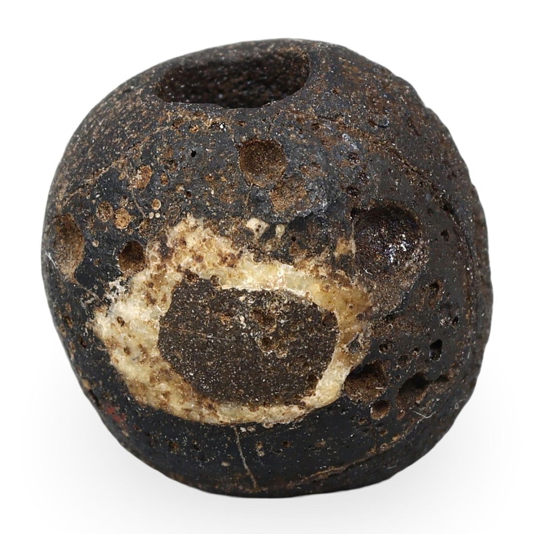 Ancient Roman Stratified Eye Glass Bead, 1st-4th Century: **Dimension information at the bottom section after Condition** Our highly anticipated Antique Auction, "Treasures of the Ancient and Medieval World," offering an unparalleled opportunity for collecto