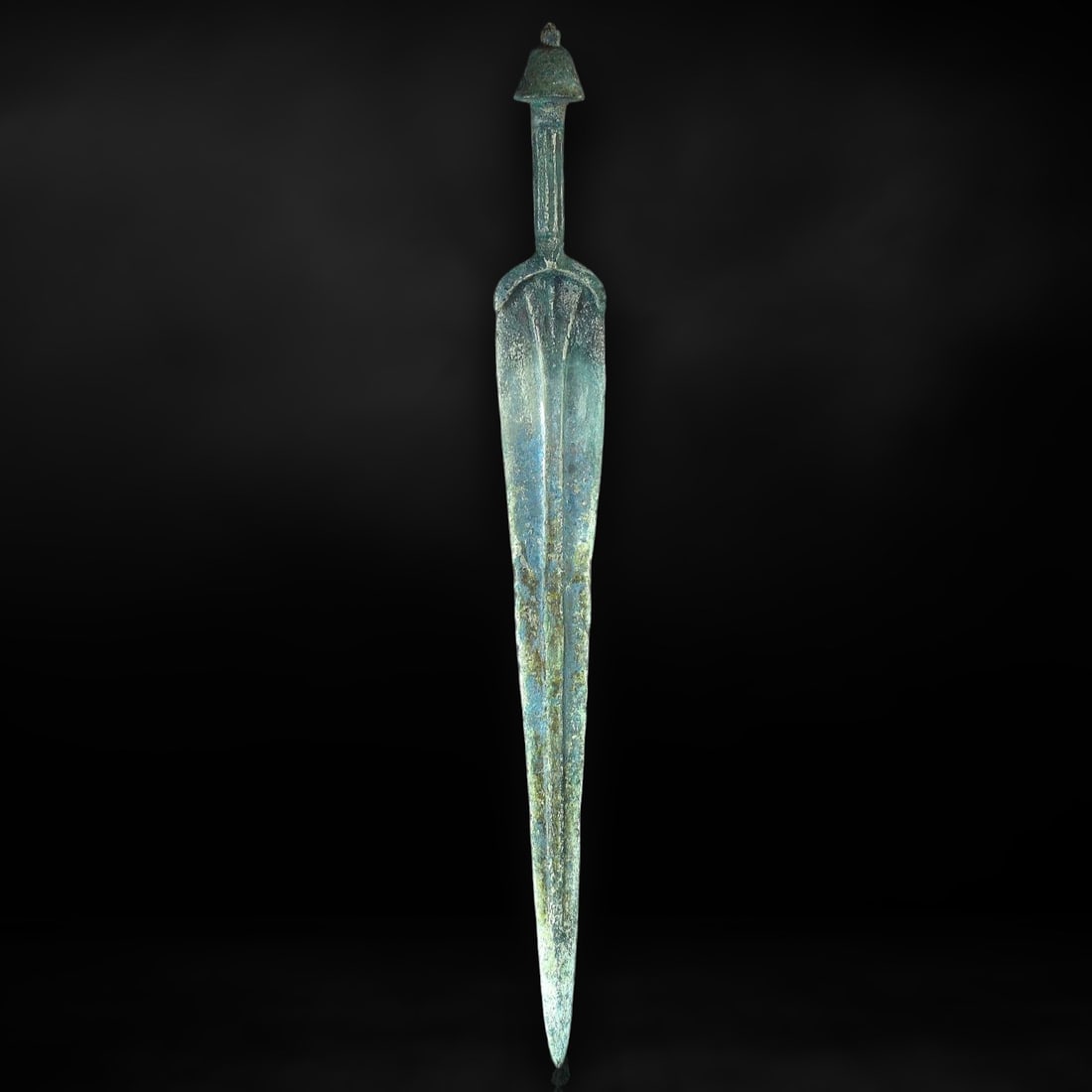 Ancient Luristan Bronze Dagger with Distinctive Leaf Blade, 1200-800 BCE (1 of 2)