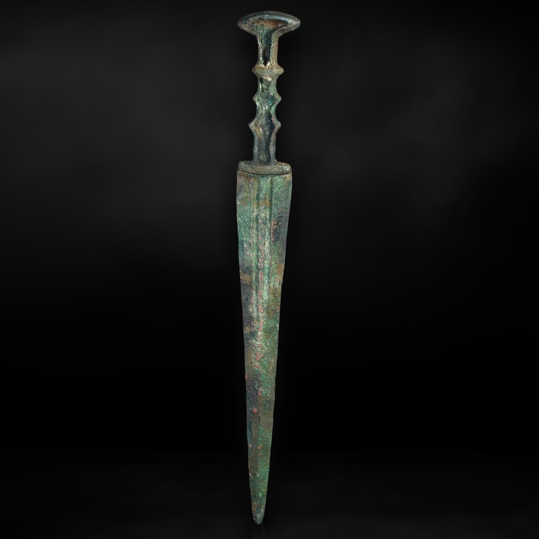 Rare Luristan Bronze Dagger with Sculpted Spine Handle, 1200-800 BCE (1 of 2)