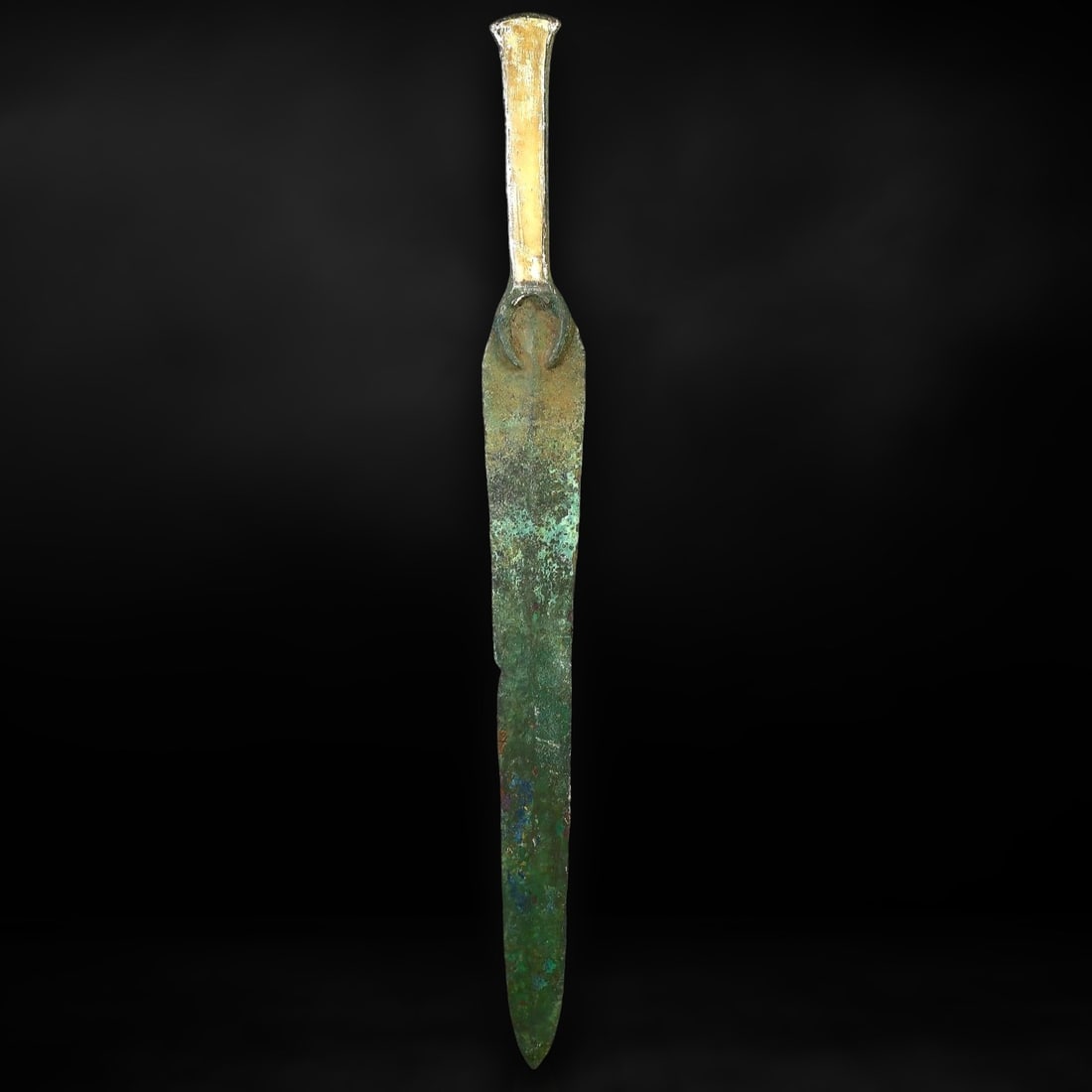 Ancient Mycenaean Bronze Dagger with Tapered Blade, ca. 1400-1200 BCE (1 of 2)