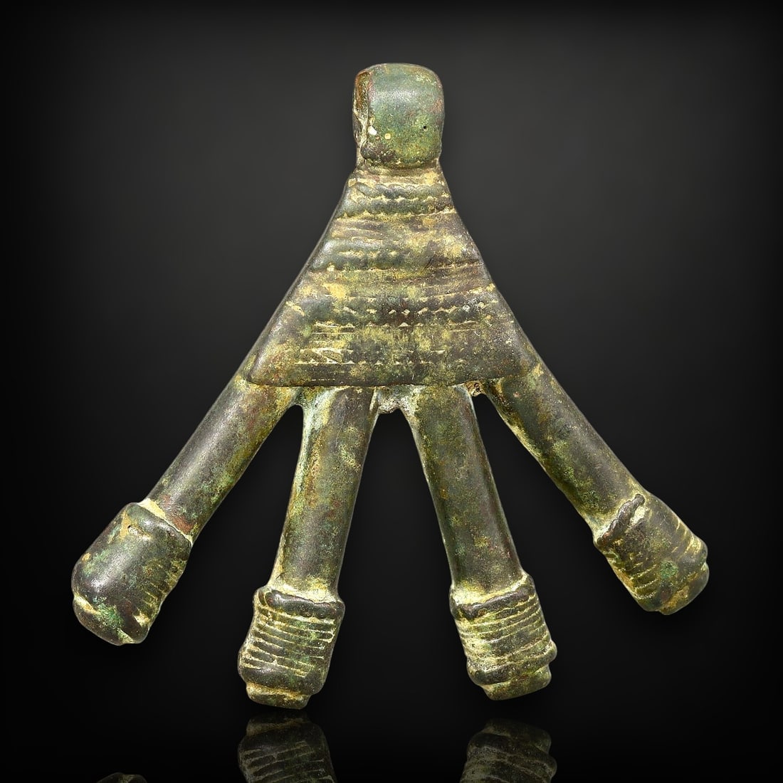 Rare West African Bronze 'Katanga Cross' Currency Piece, Democratic Republic of Congo, 17th-19th (1 of 2)