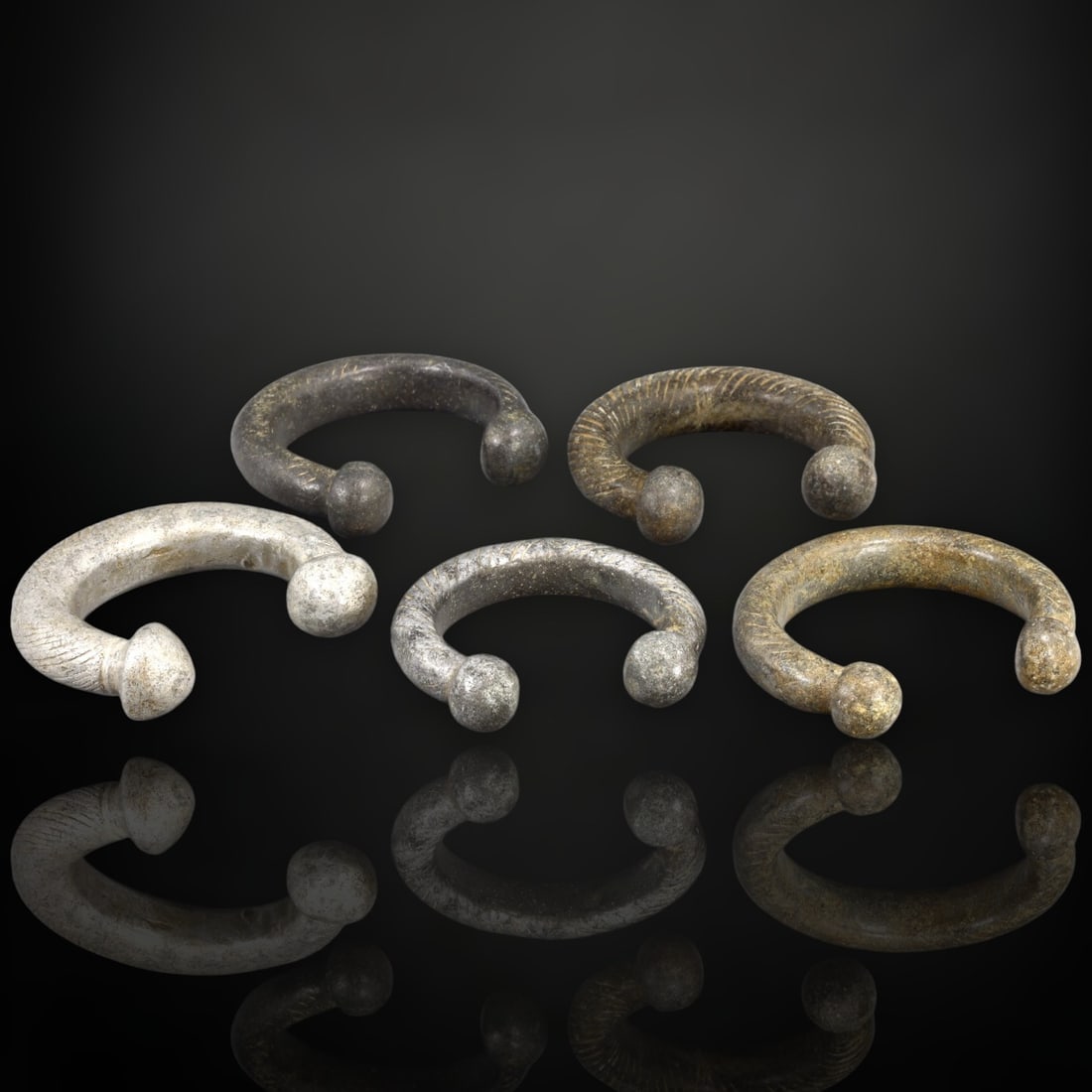 North African Berber Tribal Aluminum Currency Bracelets (Mid-20th Century) (1 of 3)