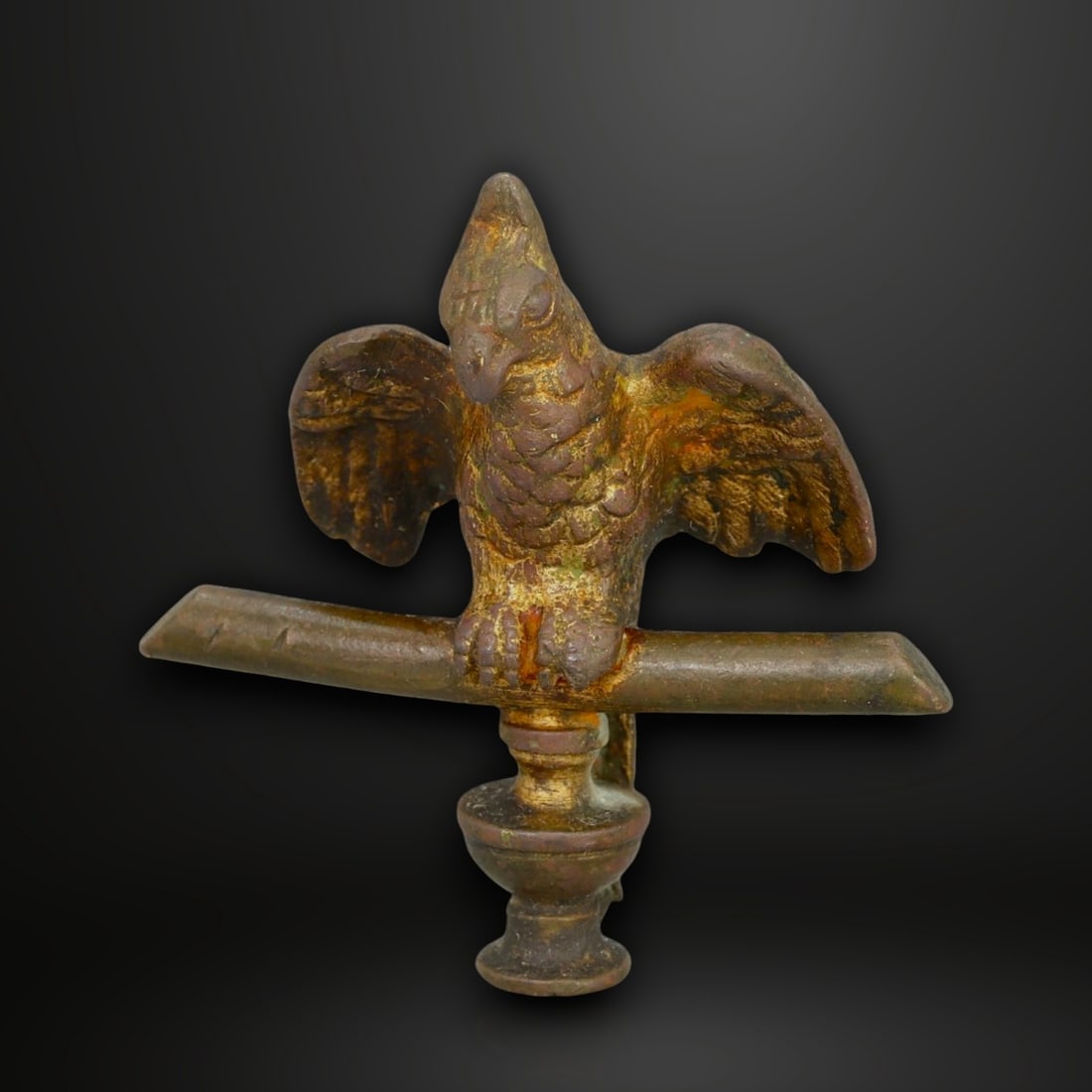 Ancient Roman Bronze Imperial Eagle Finial, Symbol of Power and Divinity, c. 1st-3rd Century CE (1 of 3)
