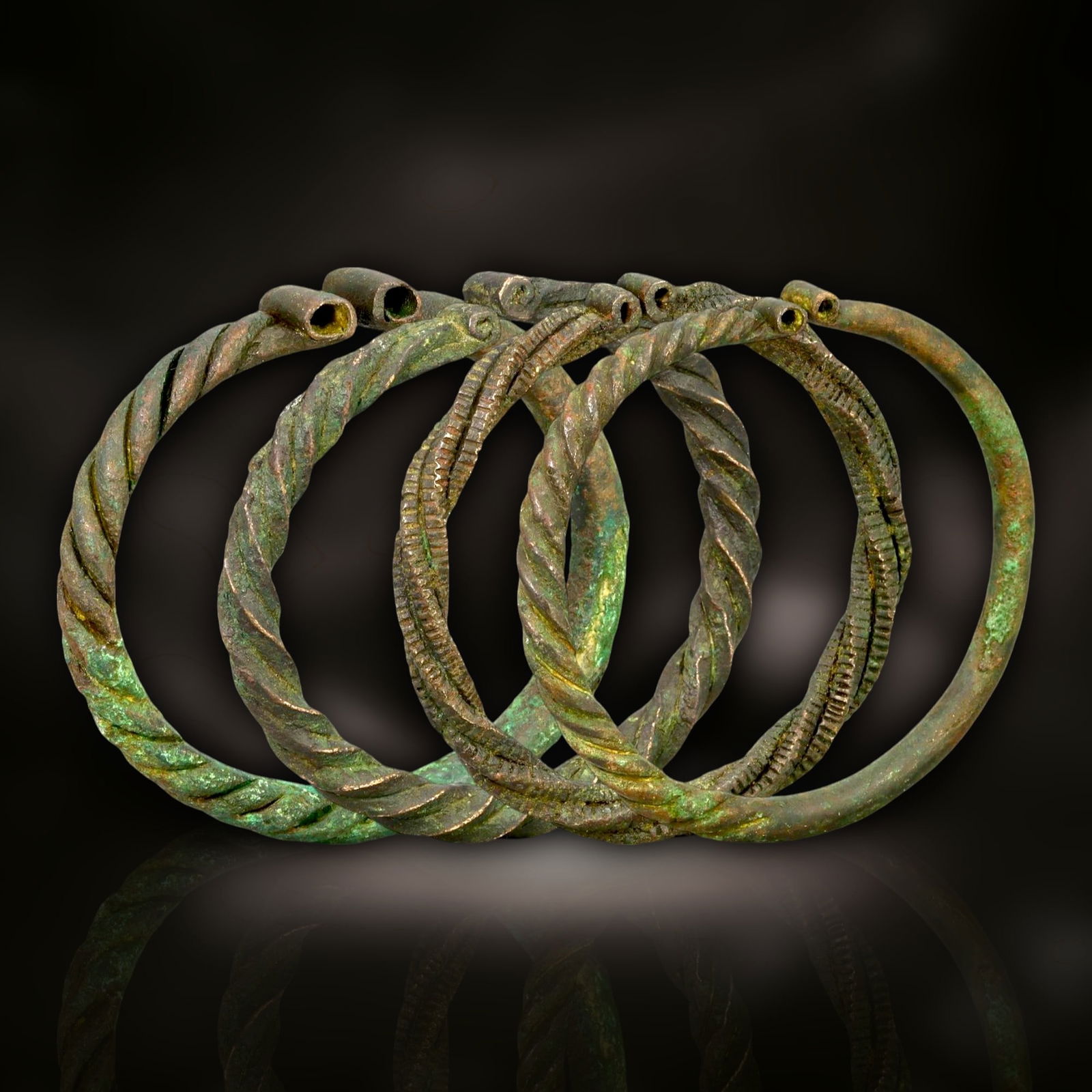 Ancient Celtic Twisted Bronze Torc Bracelets, c. 2nd-1st Century BCE (1 of 5)