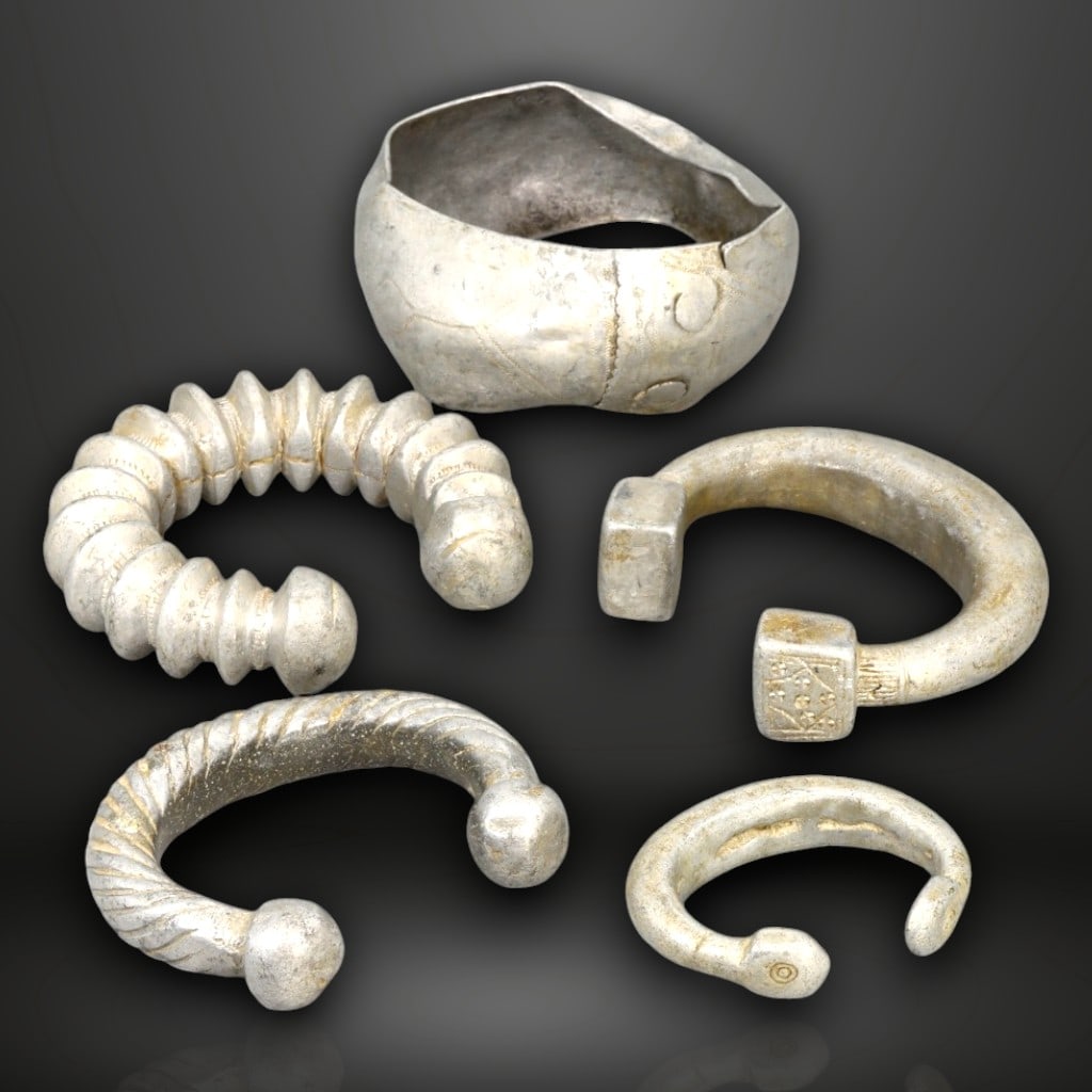 Ancient African Tribal Silvered Currency Rings Collection, c. 19th Century (1 of 1)