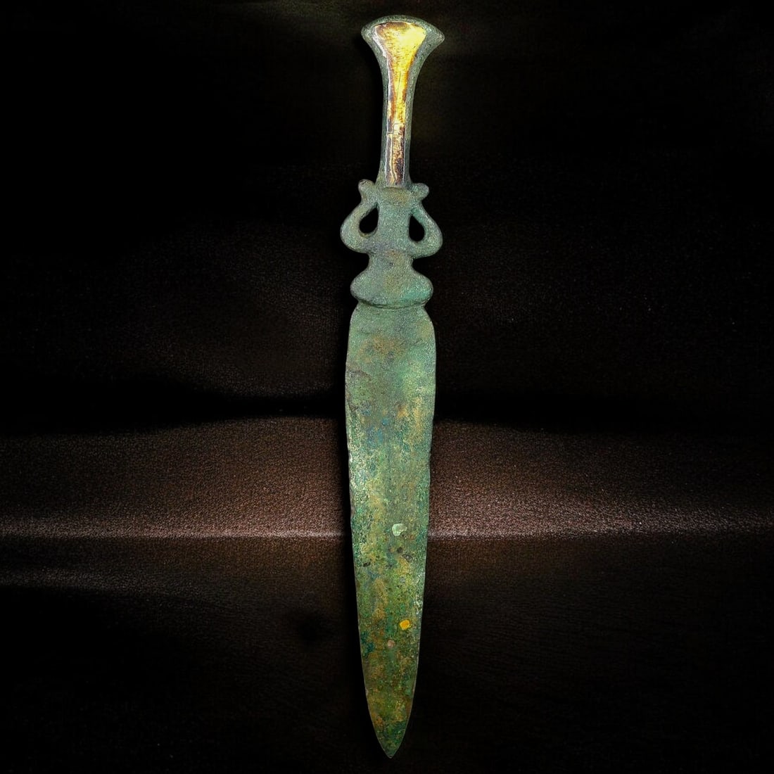 Ancient Luristan Bronze Dagger with Flared Pommel, c. 1200-800 BCE (1 of 2)