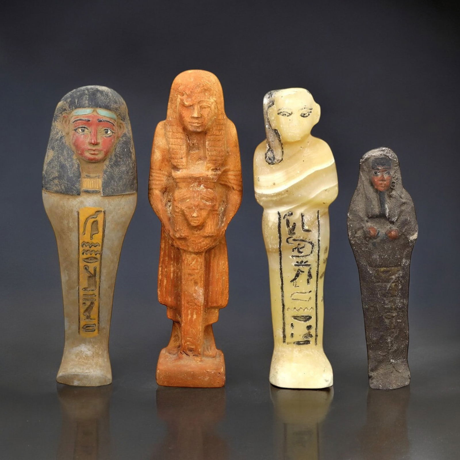 Collection of Post-Medieval Egyptian-Style Shabti Figures (c. 19th-20th Century) (1 of 2)