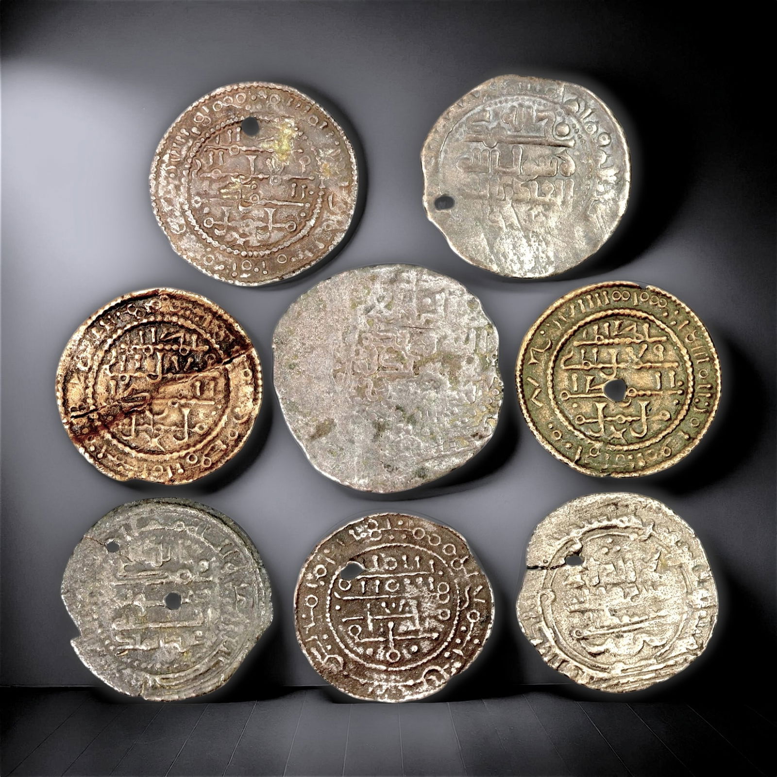 Rare Collection of Medieval and Mongol Silver and Copper Coins, c. 8th-12th Century CE (1 of 2)