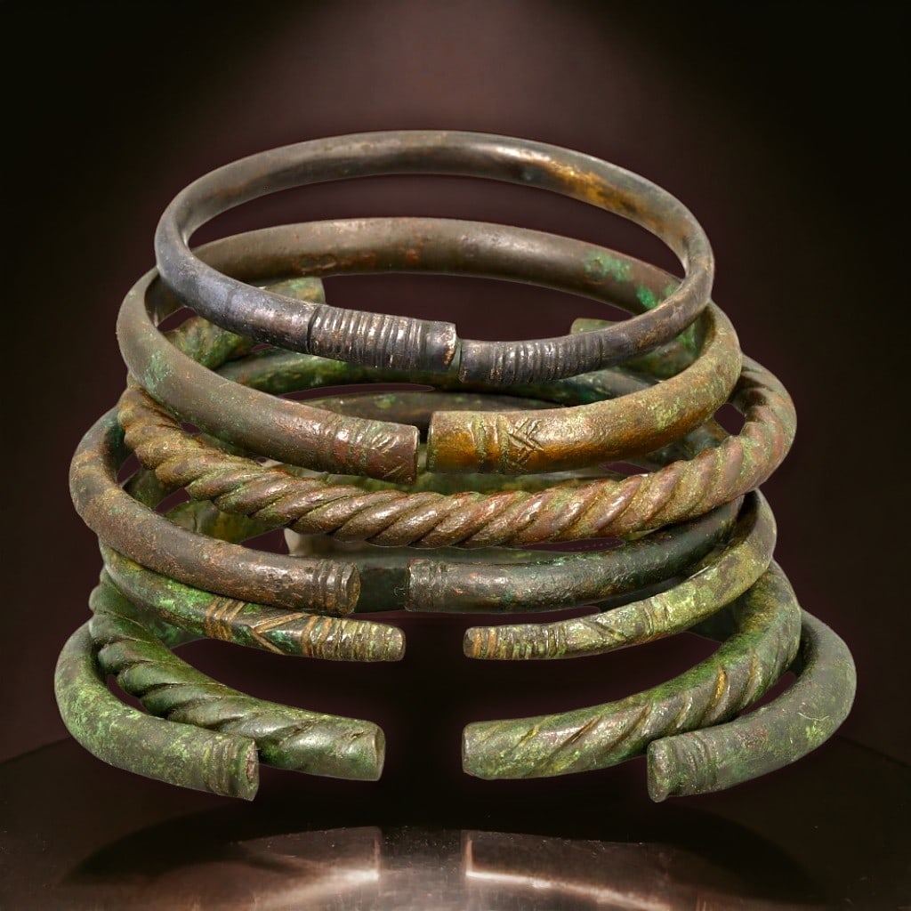 Ancient Celtic Bronze Twisted Bracelets Collection, c. 2nd-1st Century BCE (1 of 1)